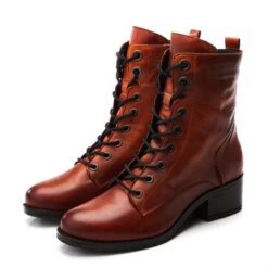 Bezzie Dark-Orange Leather -Step Up Shoes bezzie dark orange leather p13949 92466 medium