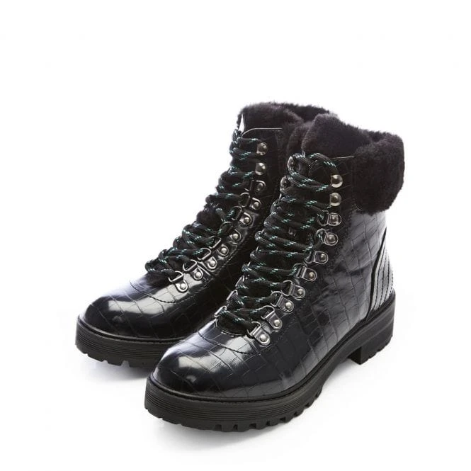 Franzina Black Patent Mocc Croc 5 Franzina Black Patent Mocc Croc - Image 3