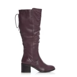 Gloriia Burgundy Leather