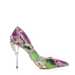 Illari Purple Snake Print Leather