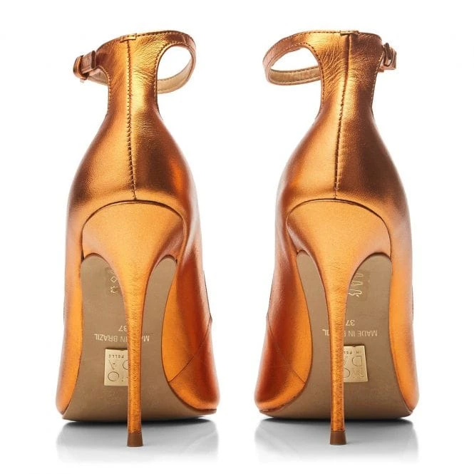 Jeylani Orange Metallic Leather 5 Jeylani Orange Metallic Leather - Image 3