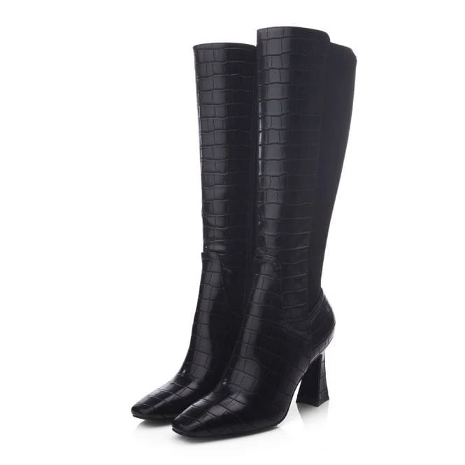 Millea Black Patent Mocc Croc 4 Millea Black Patent Mocc Croc - Image 2